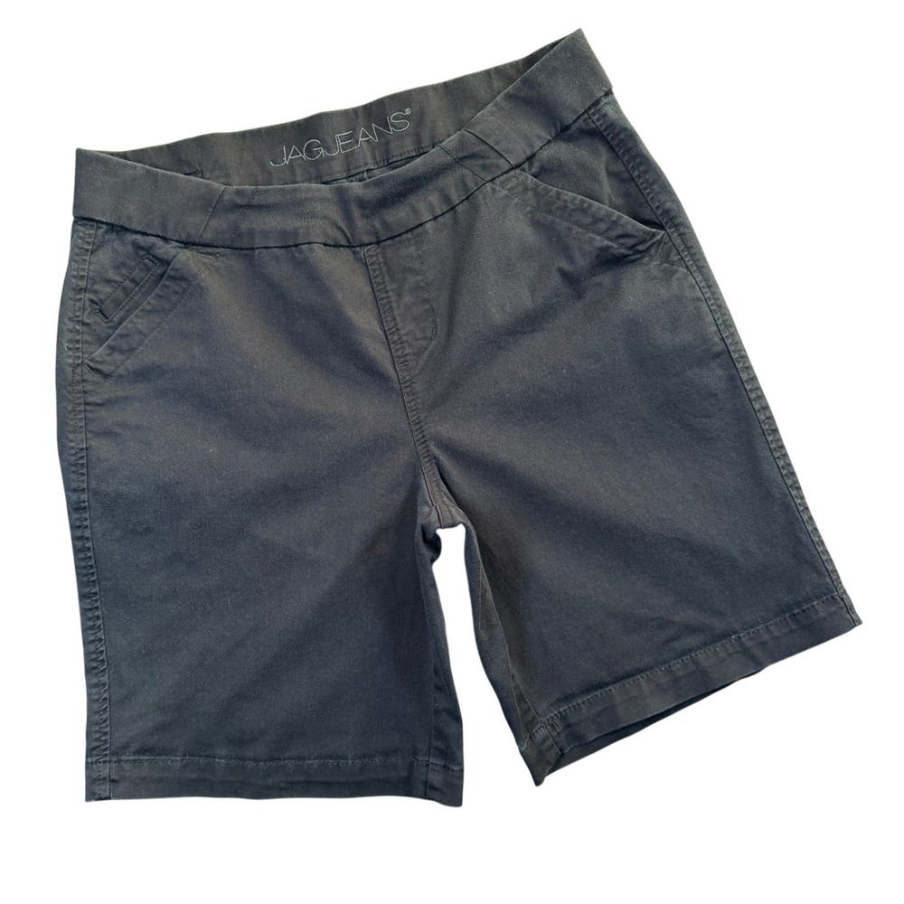Jag Jeans Gracie Women 10 Black Pull On Twill Chino Shorts Casual Summer